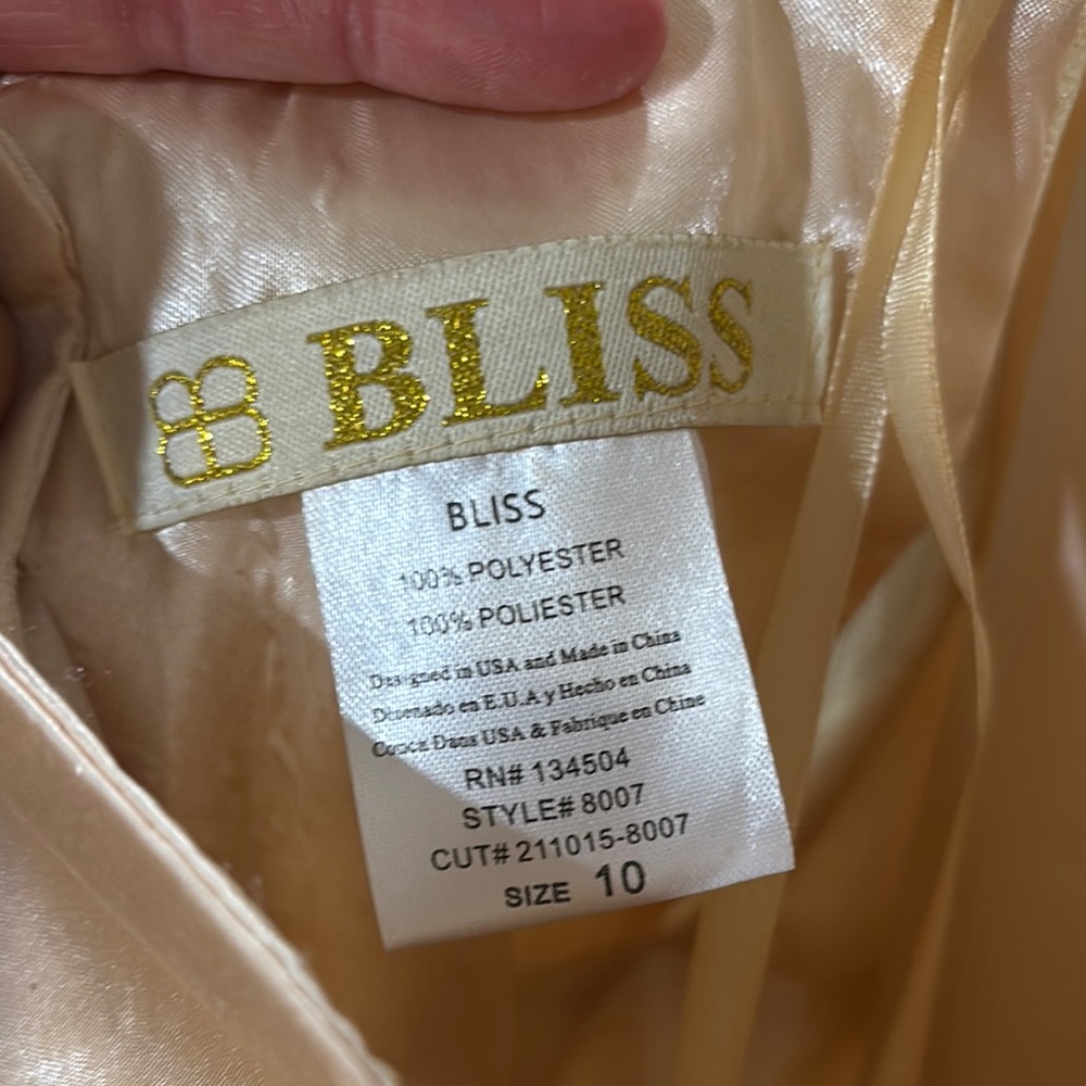 Bliss Cream Satin Dress - Picture 2 of 7